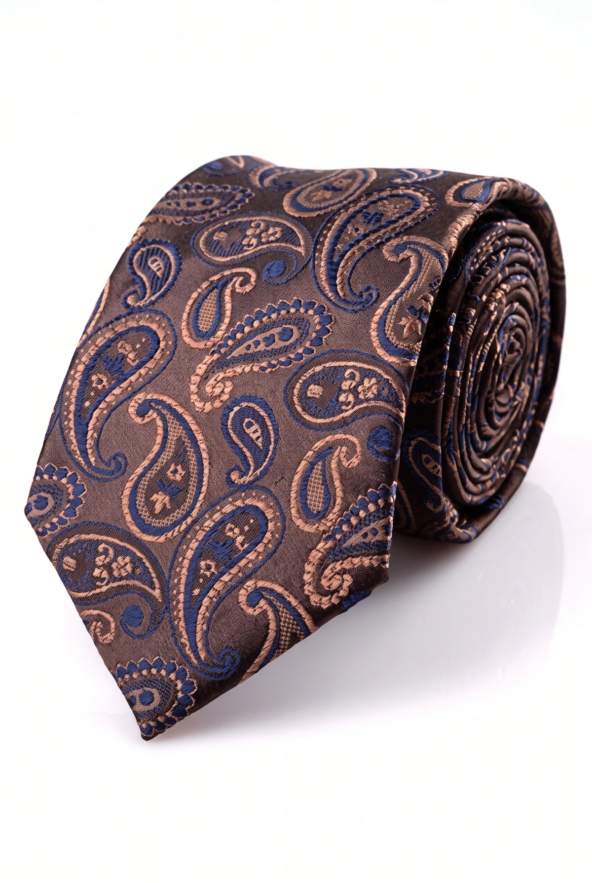 Meeste tumesinine Paisley-mustriga lips