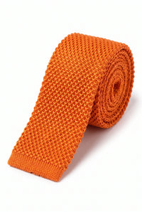 Meeste oranž kootud polüesterlips