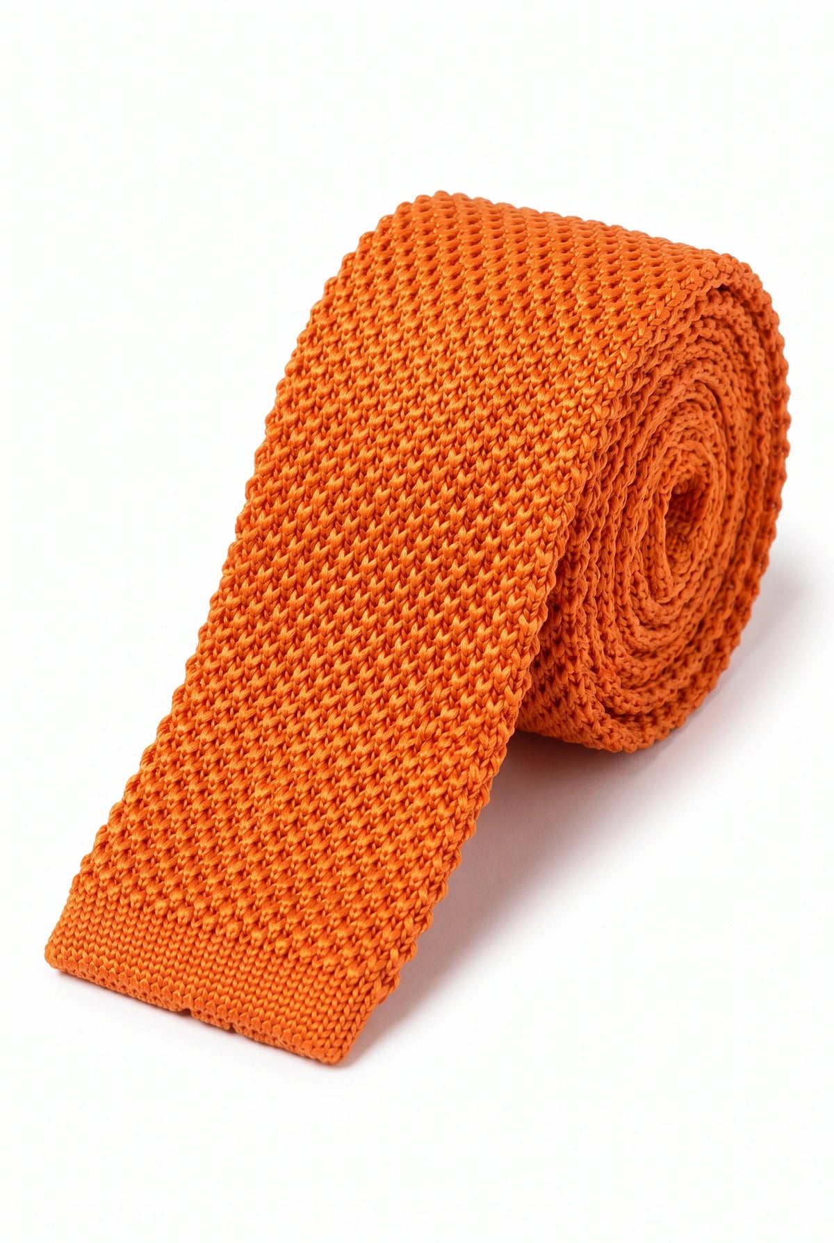 Meeste oranž kootud polüesterlips
