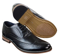 Meeste päris nahast paeltega Gatsby Brouges nutikad disaineri retro-vintage kingad