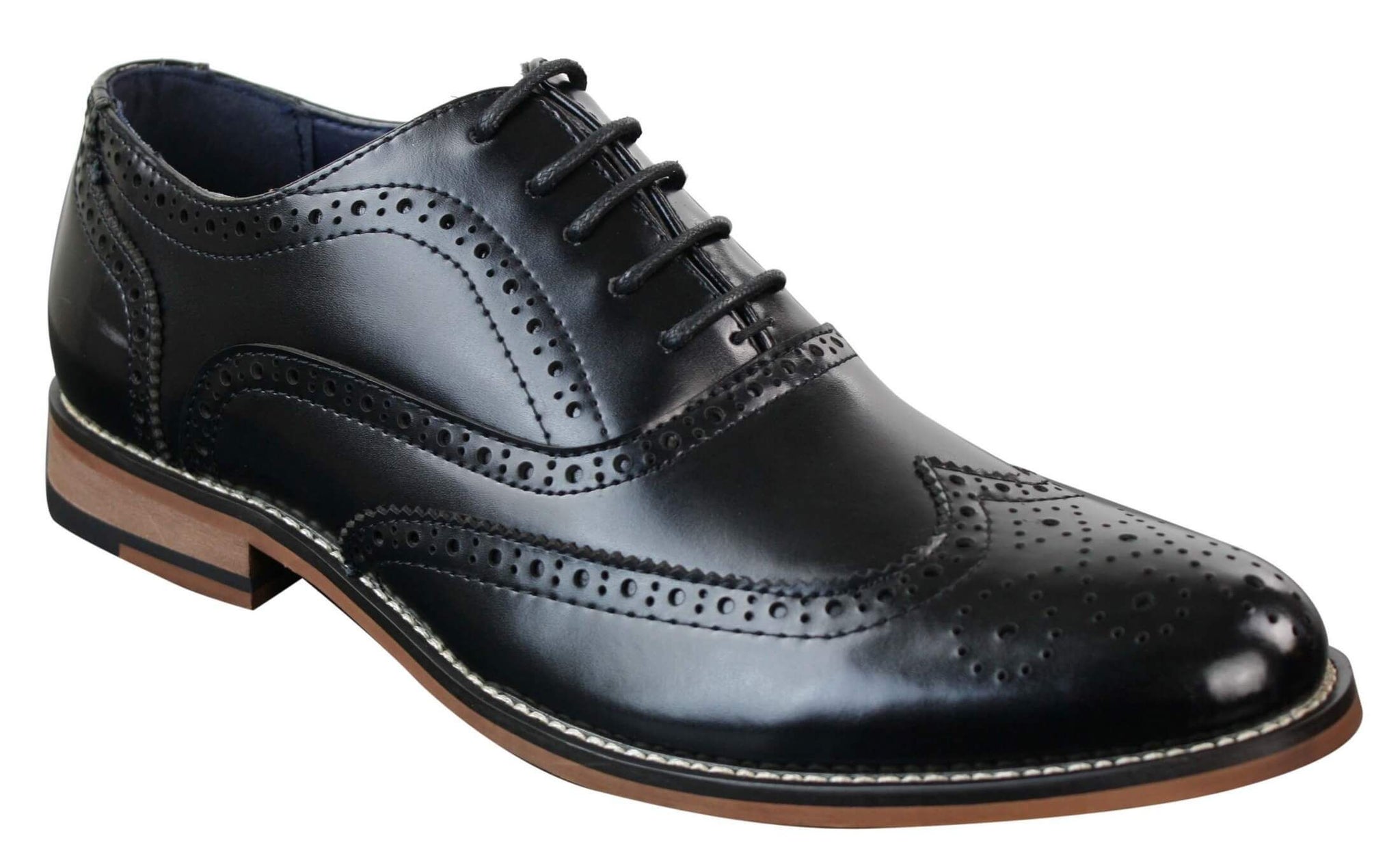 Meeste päris nahast paeltega Gatsby Brouges nutikad disaineri retro-vintage kingad