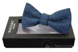 Meeste tviidist kalasabamustriga tekstuuriga Marc Darcy kikilipsud, vintage retro, Deon Blue