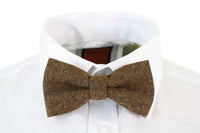 Meeste tviidist kalasabamustriga tekstuuriga Marc Darcy kikilipsud Vintage Retro Tan Brown Nelson
