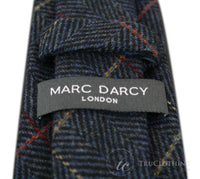 Meeste tviidist kalasabamustriga tekstuuriga Marc Darcy lipsud, klassikalised vintage retro Etoni tumesinised