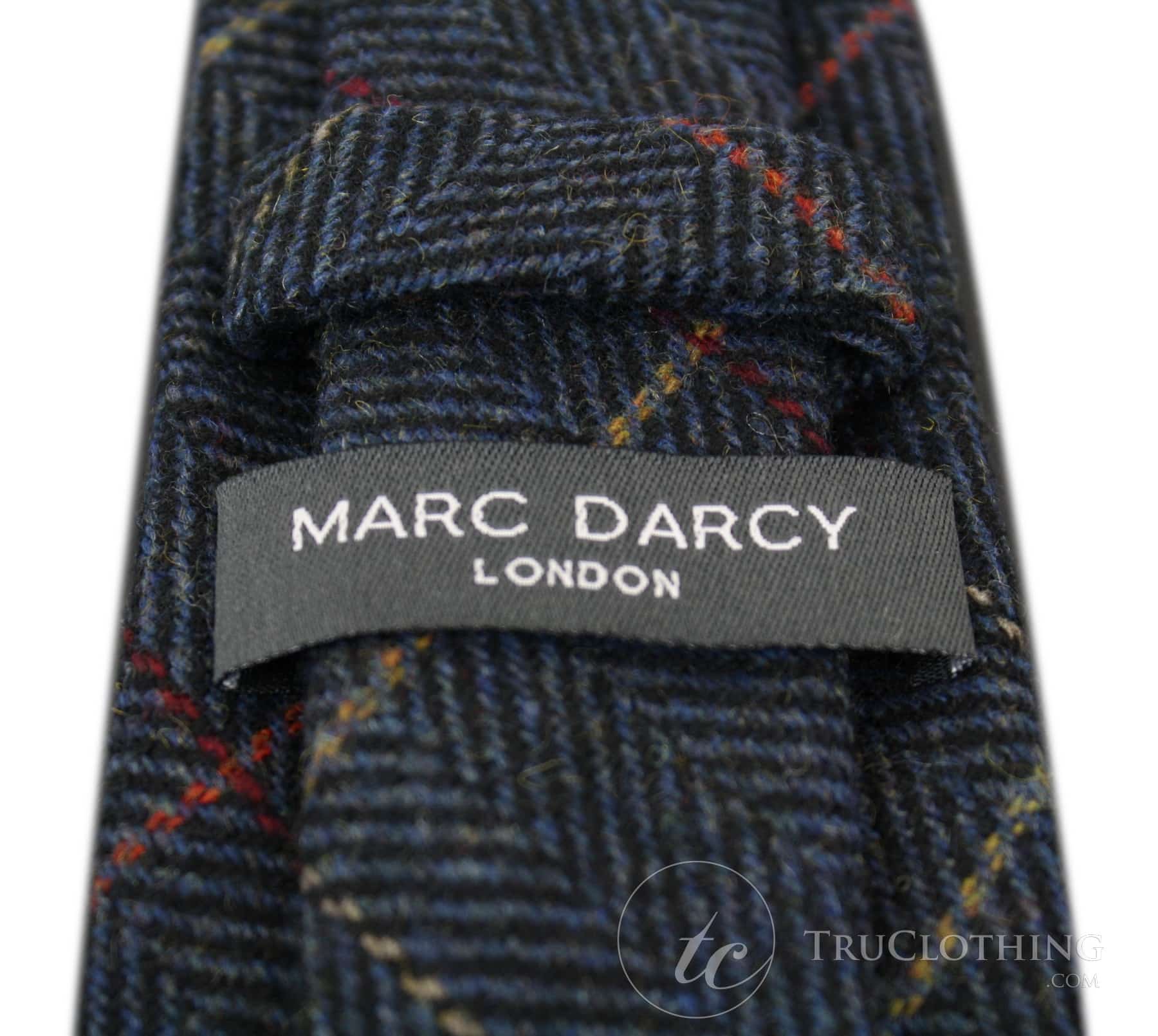 Meeste tviidist kalasabamustriga tekstuuriga Marc Darcy lipsud, klassikalised vintage retro Etoni tumesinised