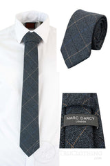 Meeste tviidist kalasabamustriga tekstuuriga Marc Darcy lipsud, klassikalised vintage retro stiilis, Scott Blue
