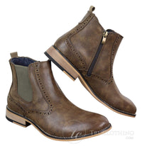 Meeste vintage brogue poolsaapad - Cavani Fox
