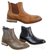 Meeste vintage brogue poolsaapad - Cavani Fox