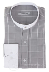 Meeste vintage ruuduline särk eemaldatava kraega