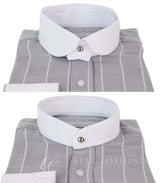 Meeste vintage ruuduline särk eemaldatava kraega