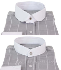 Meeste vintage ruuduline särk eemaldatava kraega