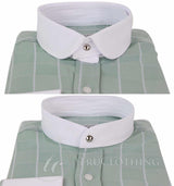 Meeste vintage ruuduline särk eemaldatava kraega