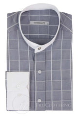 Meeste vintage ruuduline särk eemaldatava kraega