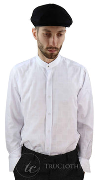 Meeste vintage ruuduline särk eemaldatava kraega