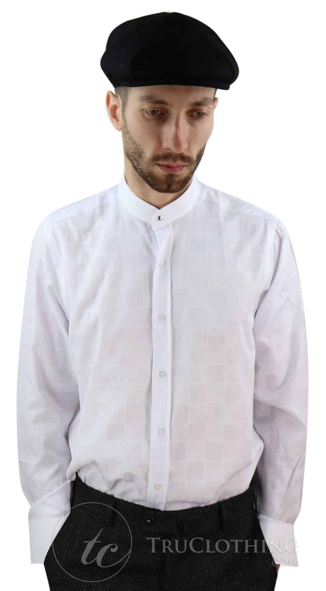 Meeste vintage ruuduline särk eemaldatava kraega