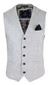 Meeste vintage kreemjas vest taskukellaga