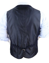 Meeste vintage tumesinine vest taskukellaga