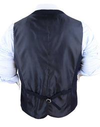 Meeste vintage tumesinine vest taskukellaga