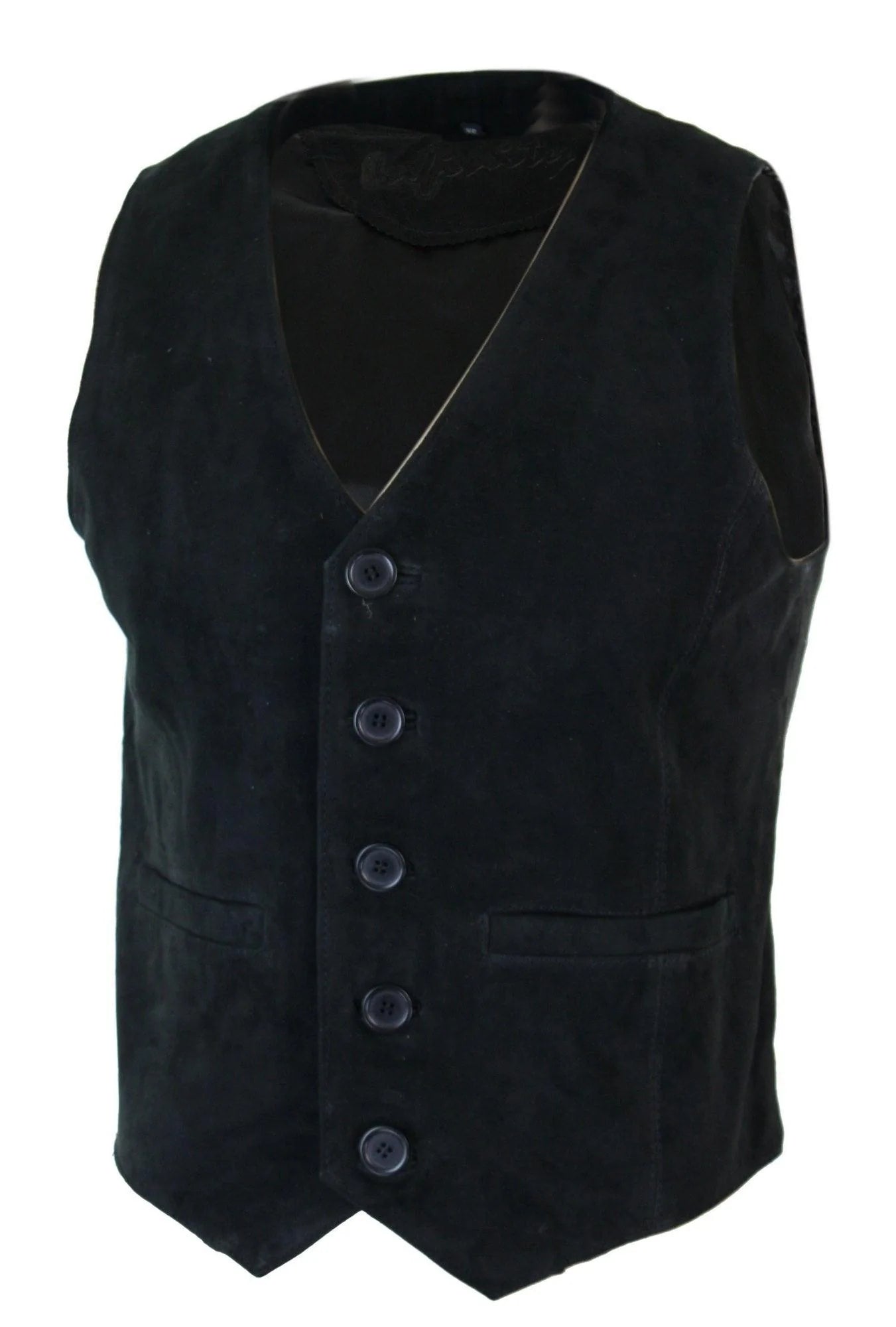 Meeste vest, ehtsast seemisnahast, retro-vintage läänelik vest, must
