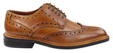 Meeste Oxfordi brogue-kingad paeltega nahast, Goodyeari õmblustega, tan-pruunid, burgundiapunased