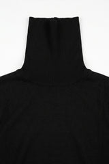 Meeste must kõrge kaelusega kampsun pehmest viskoossegu kangast pikkade varrukatega kootud pullover