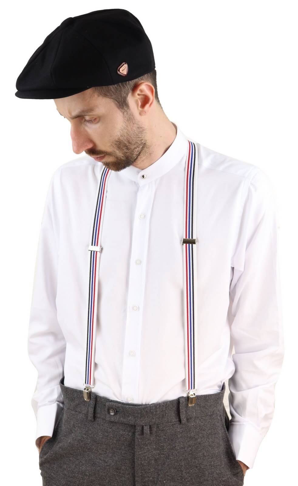 Meeste triibulised klassikalised pükste traksid