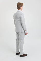 Mark meeste halli kivimustriga kolmeosaline tviidruuduline ülikond pruuni äärisega pulmadeks ja lõpupidudeks