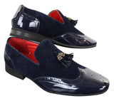 Patron 239-10 meeste sussid, tupsuga autokingad, läikivmustad, lakknahast, PU seemisnahast mokassiinid