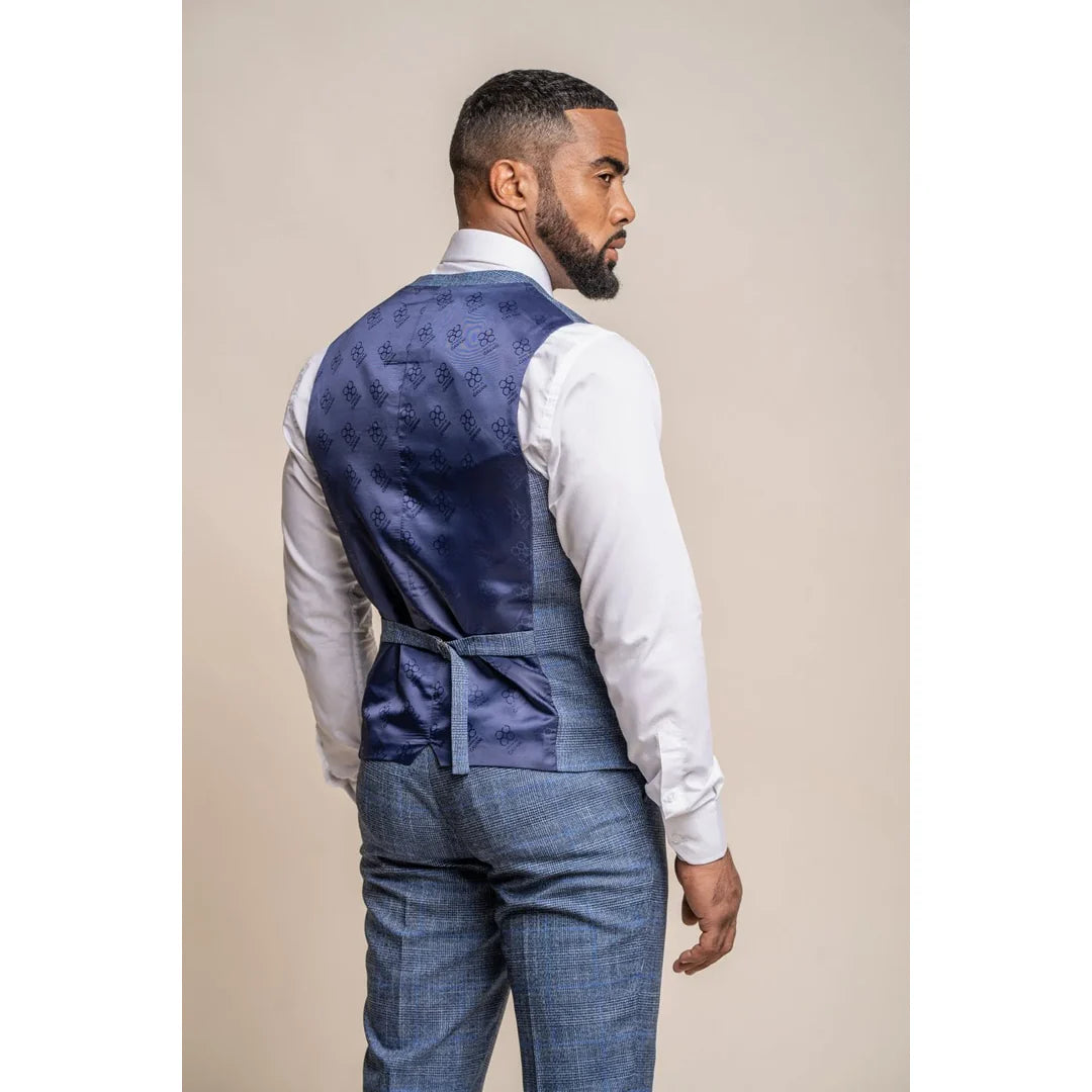 Phantom - meeste sinine ruuduline vest
