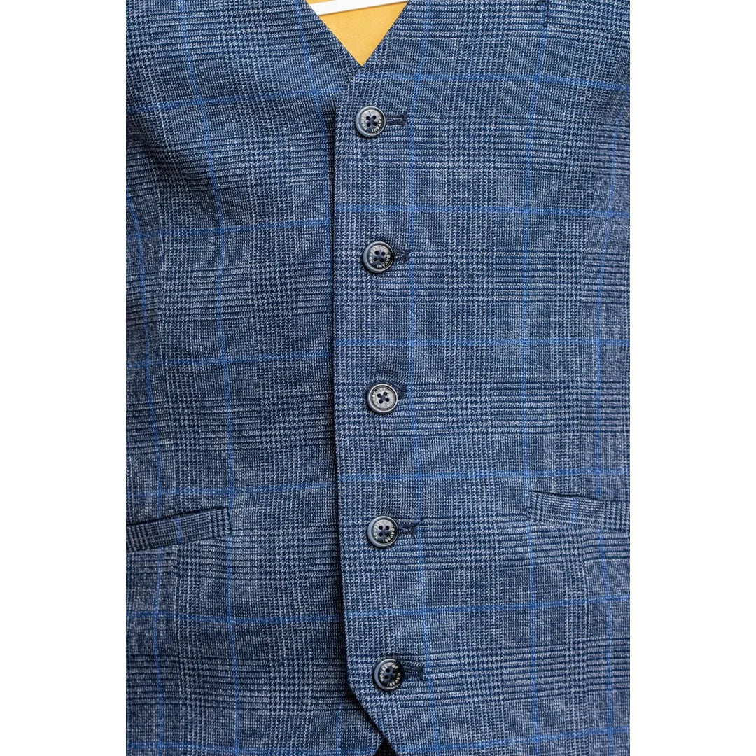 Phantom - meeste sinine ruuduline vest