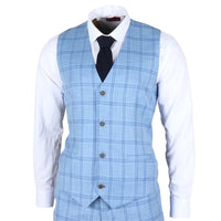 Plowman - meeste helesinine ruuduline vest