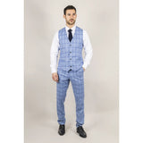 Plowman - meeste helesinine ruuduline vest