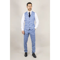 Plowman - meeste helesinine ruuduline vest