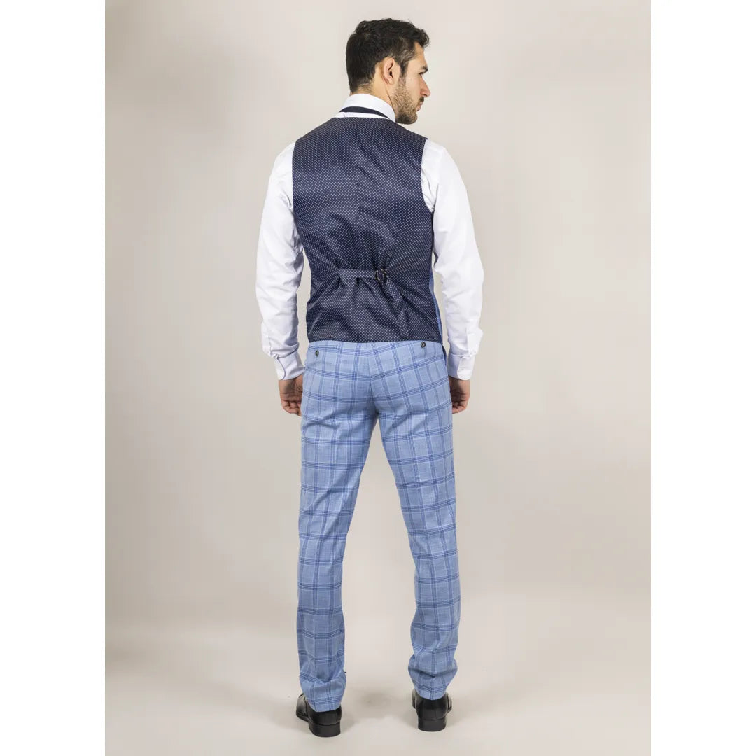 Plowman - meeste helesinine ruuduline vest