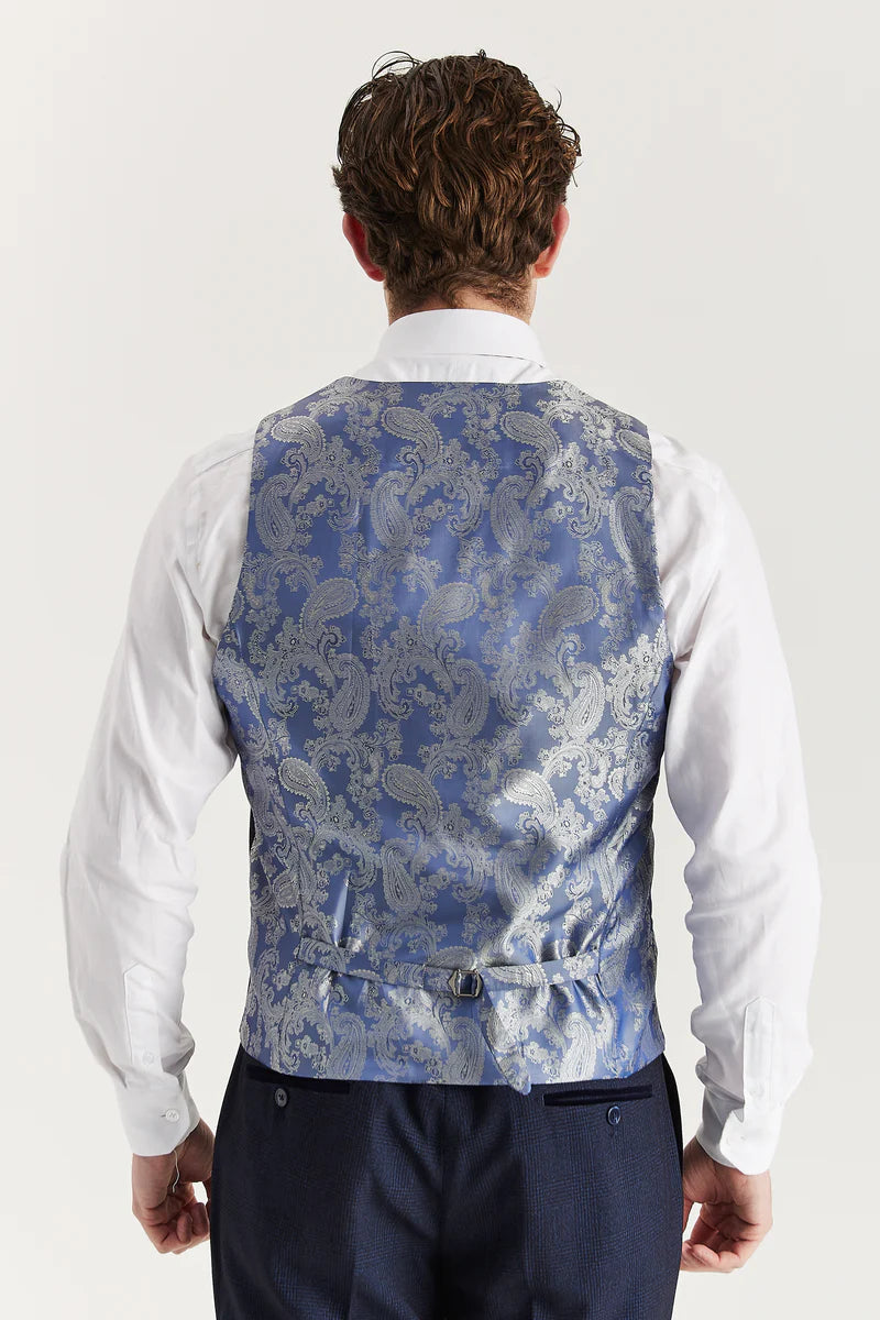 Regent - meeste tumesinine ruuduline vest