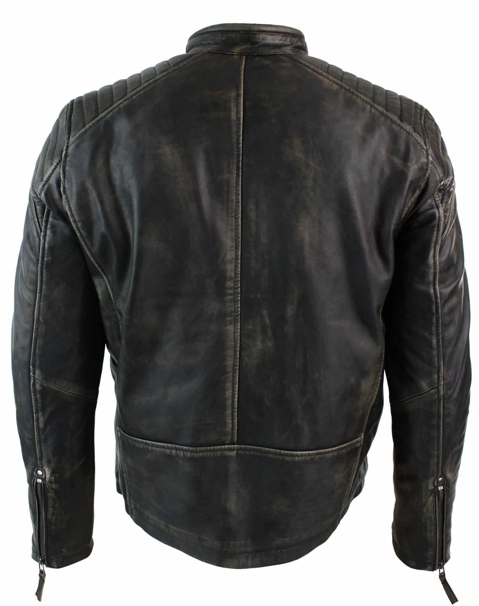 Ehtne nahkne pestud biker Airforce'i jope meestele, kulunud vabaaja lõikega, retro-vintage stiilis