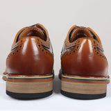 Ross - meeste pruunid lillelise koljumustriga nahast brogue-kingad
