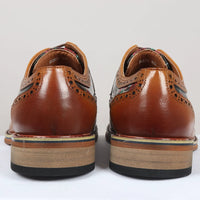 Ross - meeste pruunid lillelise koljumustriga nahast brogue-kingad
