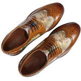 Scott - meeste pruunid ikoonilise mustriga nahast brogue-kingad