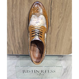 Scott - meeste pruunid ikoonilise mustriga nahast brogue-kingad
