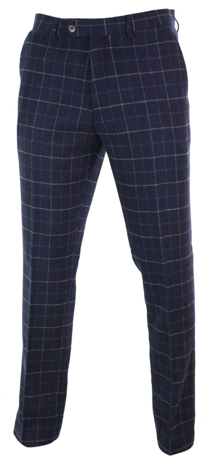 Cavani Shelby - meeste klassikalised tviidruudulised vintage Peaky Blinders püksid