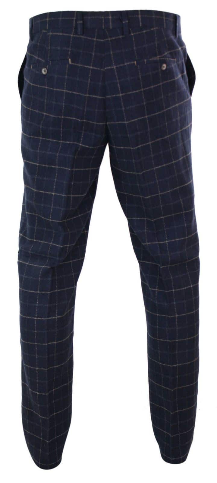 Cavani Shelby - meeste klassikalised tviidruudulised vintage Peaky Blinders püksid
