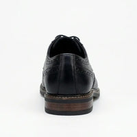 Stokes - meeste mustad nahast tiivakujulised brogue-nahast paeltega kingad