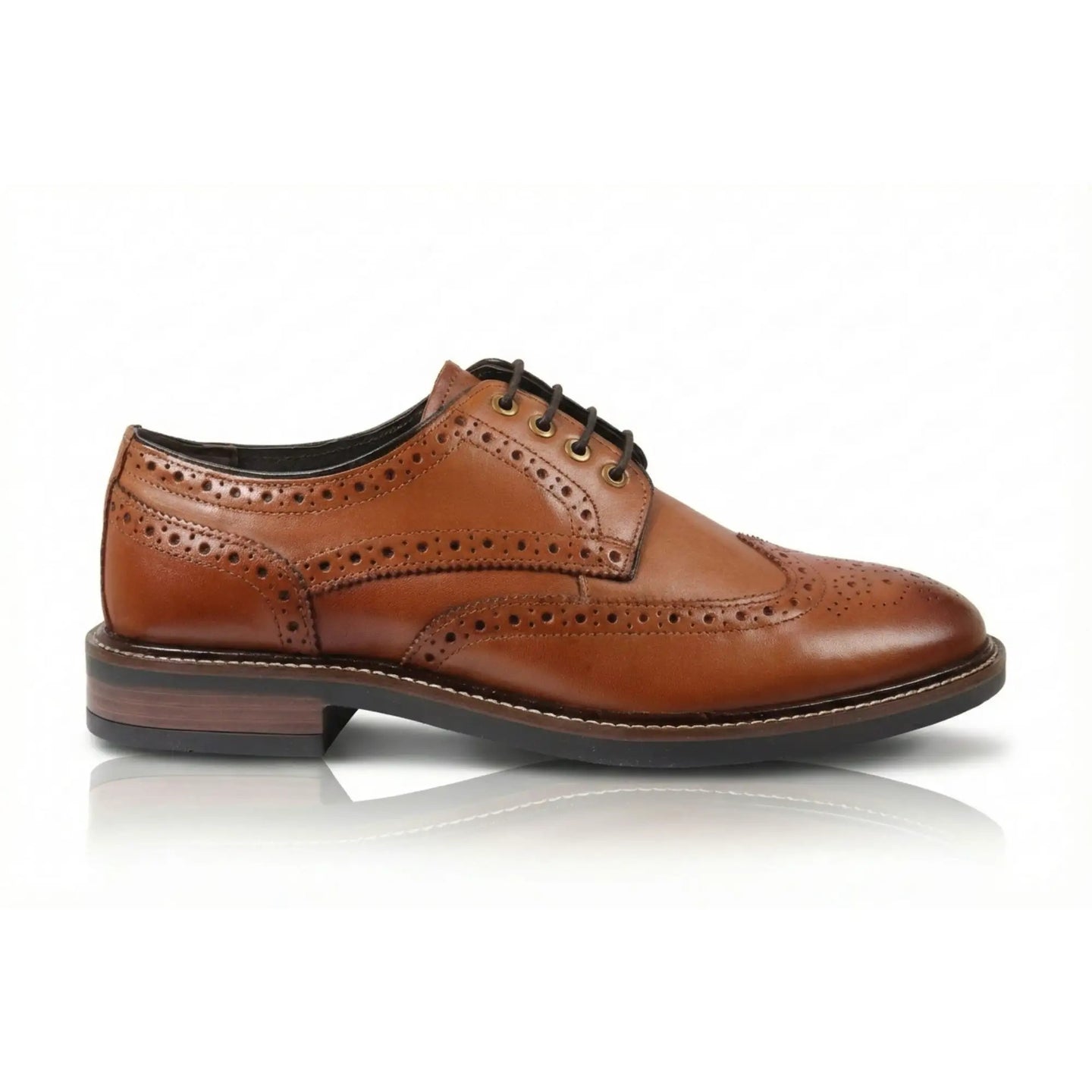 Stokes - meeste pruunid tiivakujulised nahast brogue-kingaga paeltega kingad