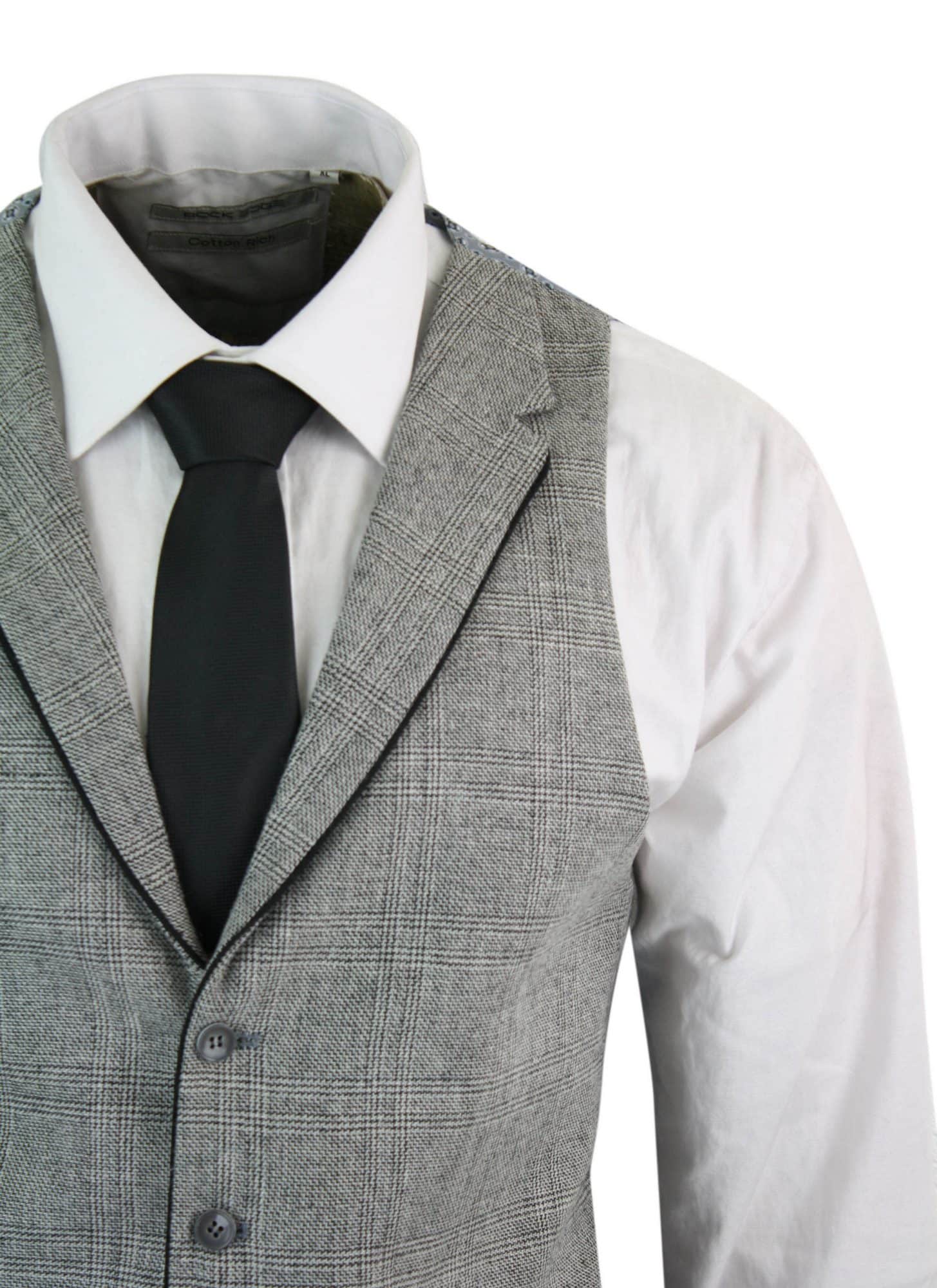 Meeste villast ruuduline kalasabakujulise mustriga tviidvest, pruun must, klassikaline vintage lõige