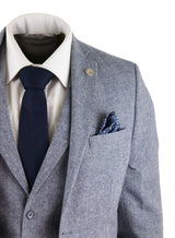 Meeste helesinine vintage tviidülikond kolmeosaline - STZ13