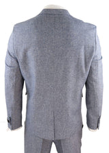 Meeste helesinine vintage tviidülikond kolmeosaline - STZ13