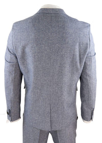 Meeste helesinine vintage tviidülikond kolmeosaline - STZ13