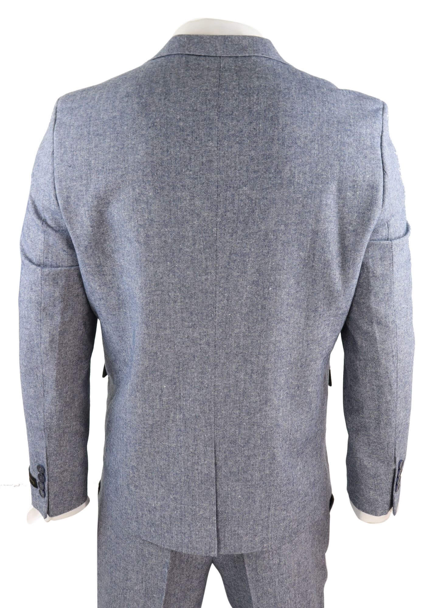 Meeste helesinine vintage tviidülikond kolmeosaline - STZ13