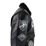 Meeste täismust hall Topgun Maverick jope piloodipommitaja USA märkide ja musta karusnahaga kass Tom